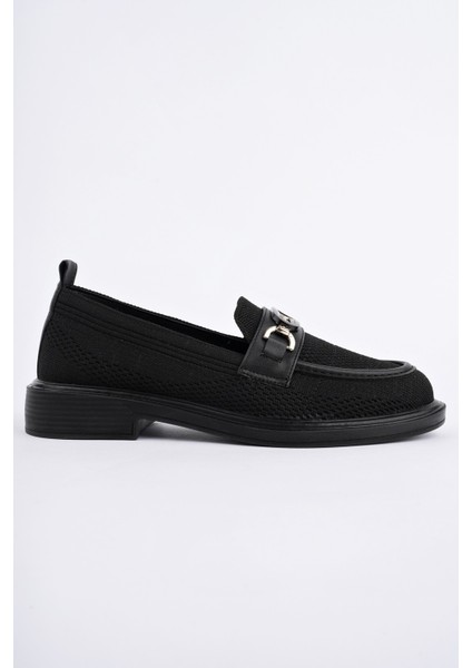 Sakura Metal Tokalı Triko Kadın Loafer Günlük Makosen Ayakkabı