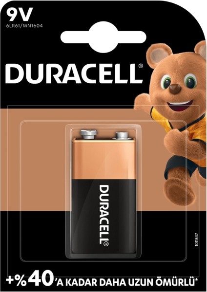 | 9V Alkalin Pil, Tekli Paket, Uzun Ömürlü Güç, Duman Dedektörleri ve Telsizler Için Ideal