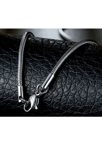 Voyageaccessory Paslanmaz Çelik Snake - 50 cm Kısa Yılan Erkek Zincir fırsatları