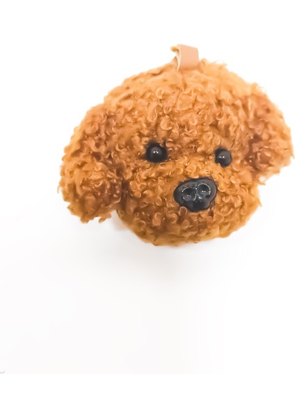 Köpek ve Çikolata Detaylı Kahve Anahtarlık, Charm, Çanta Aksesuarı