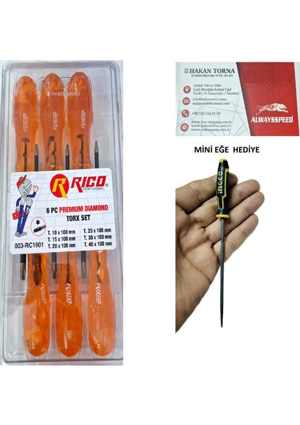 7 Parça Elmas Uçlu Torx Tornavida Seti Premium Diamond