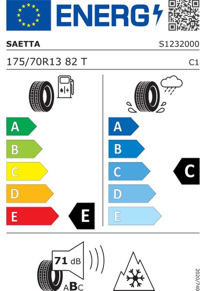 175/70R13 82T Winter Oto Kış Lastiği (Üretim YILI:2024)