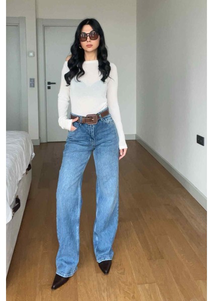Mavi Wide Leg Jean modelleri