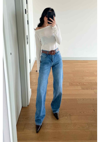 Mavi Wide Leg Jean fırsatları