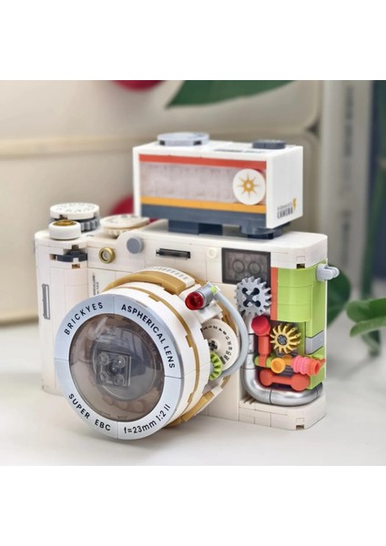 Vintage Polaroid Kamera Modeli Yapı Taşları El Yapımı Diy Montajlı Masaüstü Süs Oyuncakları (Yurt Dışından)