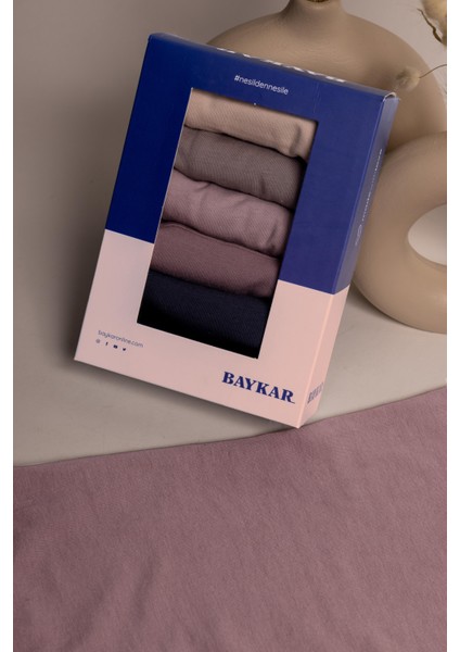 Düşük Bel Pamuklu Basic Kadın Slip Külot 5li Paket 8445 Renkli