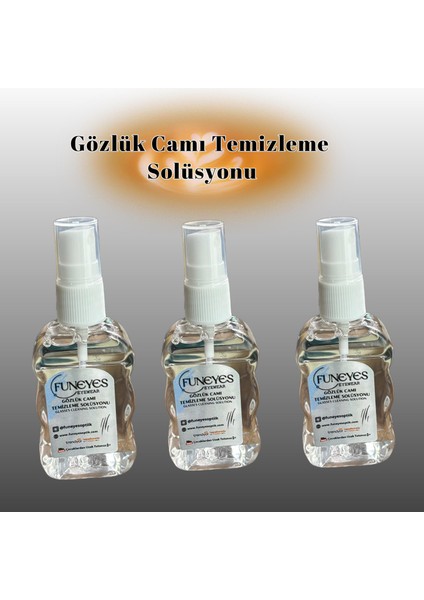 Gözlük Camı Temizleme Spreyi 3 lü set ) 50 ml