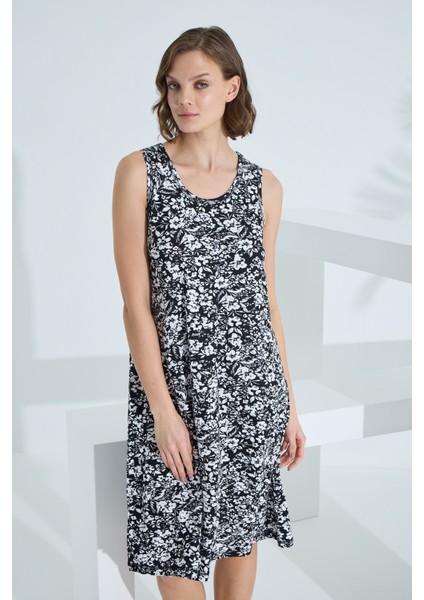 Bambu Kolsuz Kadın Yazlık Gecelik 72048