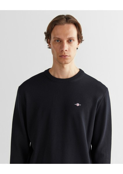 Erkek Siyah Regular Fit Bisiklet Yaka Kazak 8924369T.5 fırsatları