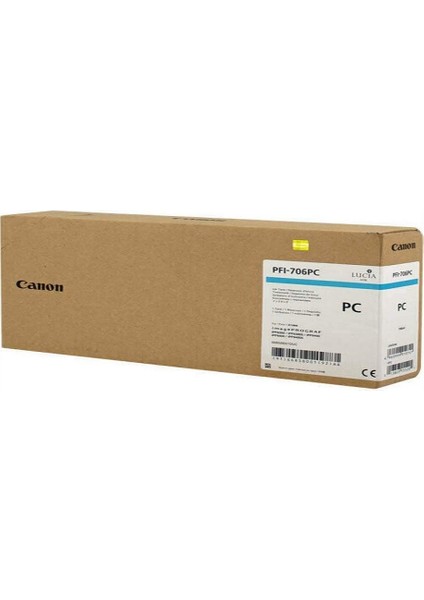 ® Canon PFI-706 Pc (Photo Cyan) Fotoğraf Mavi Plotter Orijinal Mürekkep Kartuş 700 Ml. (6685B001)