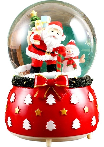 Noel Kristal Top Müzik Kutusu Yılbaşı Ağacı Yaşlı Adam Kristal Top Müzik Kutusu Dekorasyon Hediye (Yurt Dışından)