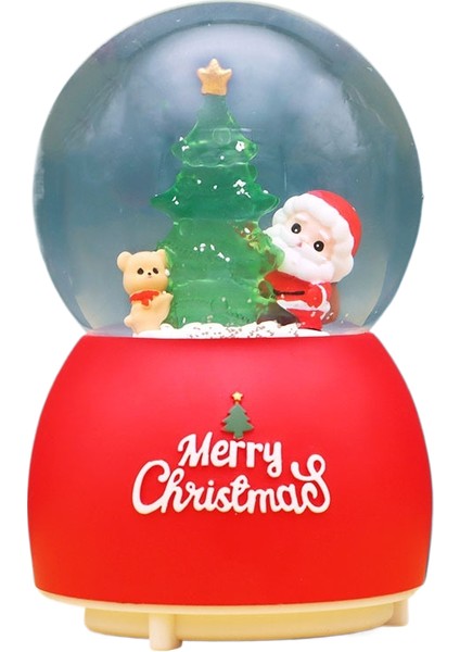 Noel Kristal Top Müzik Kutusu Yılbaşı Ağacı Yaşlı Adam Kristal Top Müzik Kutusu Dekorasyon Hediye (Yurt Dışından)