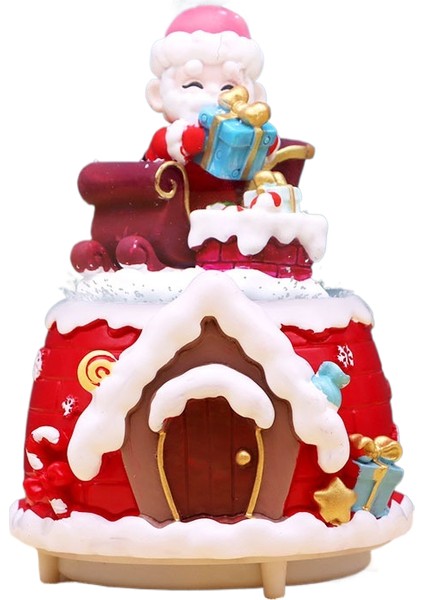 Noel Kristal Top Müzik Kutusu Yılbaşı Ağacı Yaşlı Adam Kristal Top Müzik Kutusu Dekorasyon Hediye (Yurt Dışından)