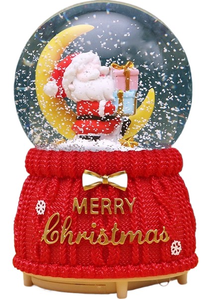 Noel Kristal Top Müzik Kutusu Yılbaşı Ağacı Yaşlı Adam Kristal Top Müzik Kutusu Dekorasyon Hediye (Yurt Dışından)