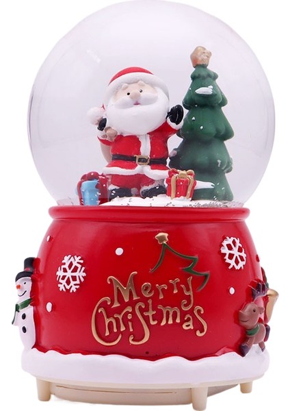 Noel Kristal Top Müzik Kutusu Yılbaşı Ağacı Yaşlı Adam Kristal Top Müzik Kutusu Dekorasyon Hediye (Yurt Dışından)