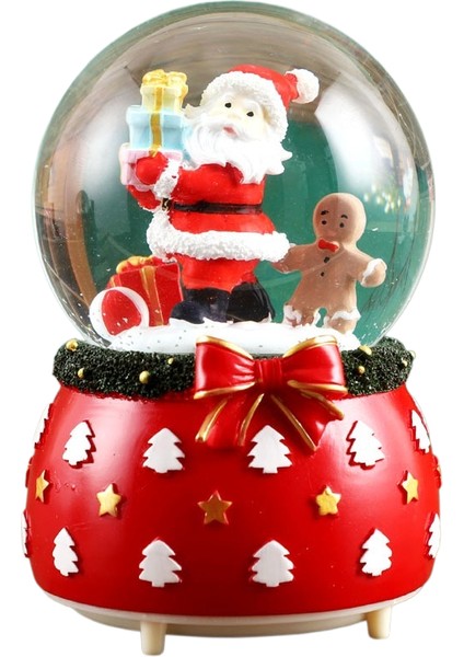 Noel Kristal Top Müzik Kutusu Yılbaşı Ağacı Yaşlı Adam Kristal Top Müzik Kutusu Dekorasyon Hediye (Yurt Dışından)