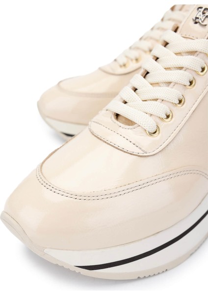 Kadın Deri Bej Rugan Sneakers & Spor Ayakkabı 923 1200 Bn Ayk Y25 Bej Rgn