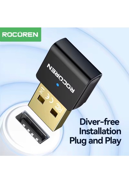 Bluetooth Adaptör 5.3 Yüksek Performans Düşük Gecikme Ce/fc/rohs Lisanslı Süper Hızlı USB Bluetooth Adaptör 5.3 Son Nesil Teknoloji