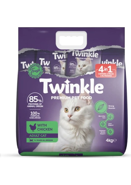 Tavuklu Yetişkin Kedi Maması 4 kg. (4in1)
