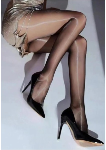 Kadın Siyah Rugan 8cm Ince Şeffaf Kapak Topuklu Stiletto Ayakkabı