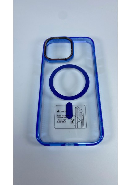 Apple iPhone 15 Pro Max Uyumlu Hoparlör Korumalı Magsafe Transparan Rex Cover Silikon Kılıf