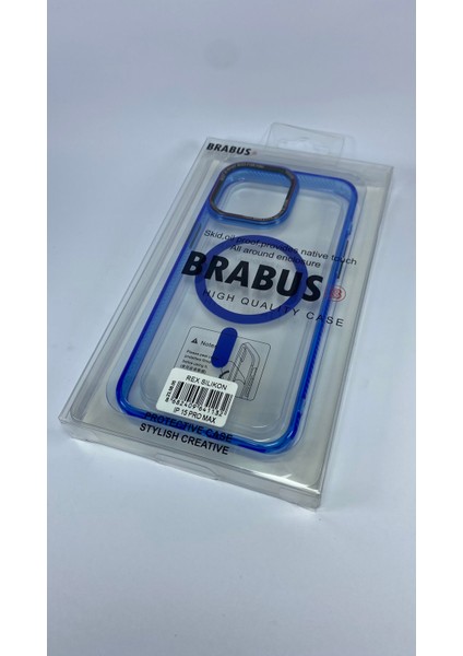 Apple iPhone 15 Pro Max Uyumlu Hoparlör Korumalı Magsafe Transparan Rex Cover Silikon Kılıf