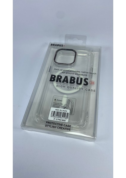 Apple iPhone 15 Pro Max Uyumlu Hoparlör Korumalı Magsafe Transparan Rex Cover Silikon Kılıf modelleri