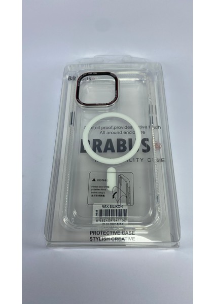 Apple iPhone 15 Pro Max Uyumlu Hoparlör Korumalı Magsafe Transparan Rex Cover Silikon Kılıf fırsatları