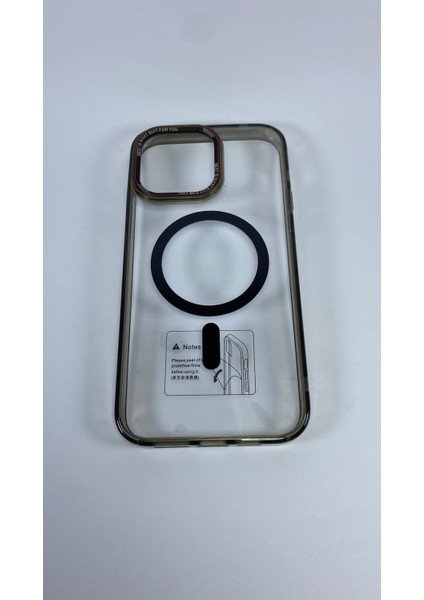 Apple iPhone 14 Pro Max Uyumlu Hoparlör Korumalı Magsafe Transparan Rex Cover Silikon Kılıf