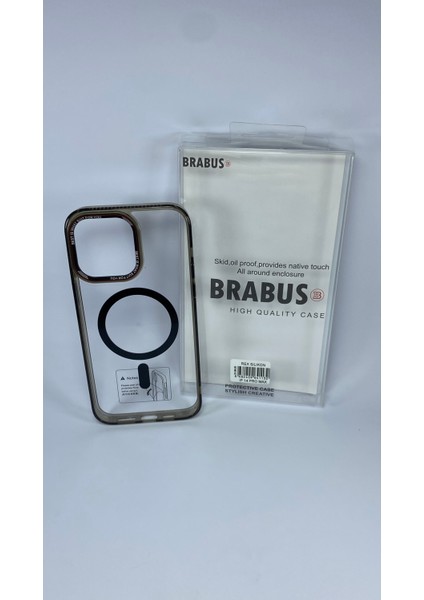 Apple iPhone 14 Pro Max Uyumlu Hoparlör Korumalı Magsafe Transparan Rex Cover Silikon Kılıf