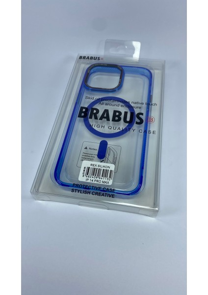 Apple iPhone 14 Pro Max Uyumlu Hoparlör Korumalı Magsafe Transparan Rex Cover Silikon Kılıf