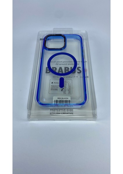 Apple iPhone 14 Pro Max Uyumlu Hoparlör Korumalı Magsafe Transparan Rex Cover Silikon Kılıf