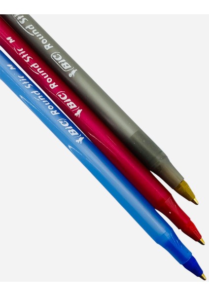 Sırımsı Bic Round Stic Tükenmez Kalem Karışık 3 Renk 30 Adet modelleri