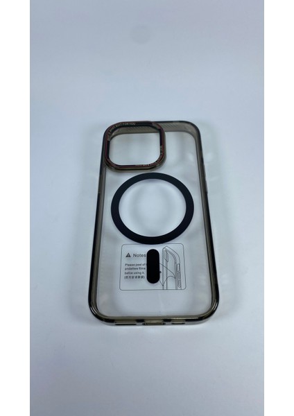 Apple iPhone 14 Pro Uyumlu Hoparlör Korumalı Magsafe Transparan Rex Cover Silikon Kılıf