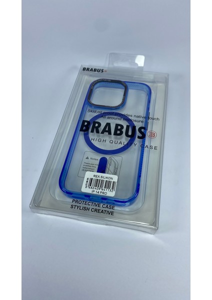 Apple iPhone 14 Pro Uyumlu Hoparlör Korumalı Magsafe Transparan Rex Cover Silikon Kılıf