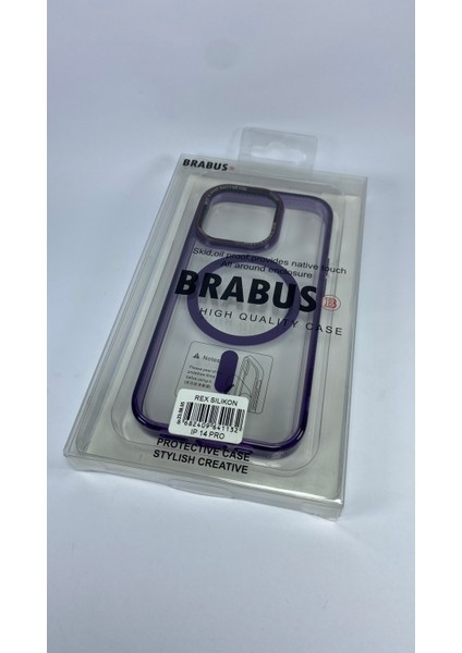 Apple iPhone 14 Pro Uyumlu Hoparlör Korumalı Magsafe Transparan Rex Cover Silikon Kılıf