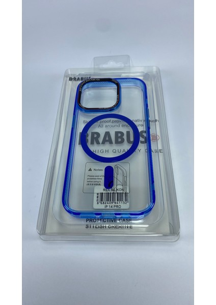 Apple iPhone 14 Pro Uyumlu Hoparlör Korumalı Magsafe Transparan Rex Cover Silikon Kılıf