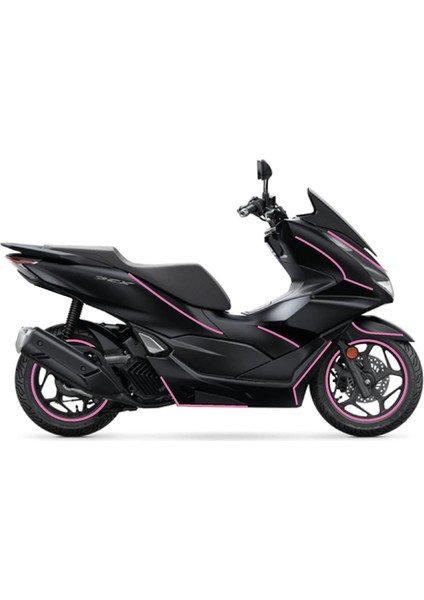 Honda Pcx 2021 - 2024 Uyumlu Evrensel Çizgi Model Sticker Kaplama Etiket Modeli Pembe Renk