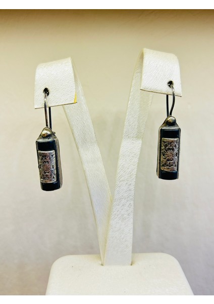 Design Antika Görünümlü İşlemeli Gümüş Küpe