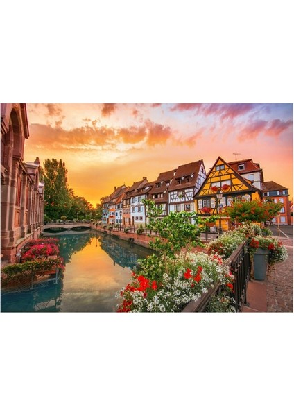 2 Adet 1000 Parça Puzzle - Colmar ve Yıldızlı Gece (Starry Night)