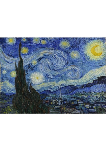 2 Adet 1000 Parça Puzzle - Colmar ve Yıldızlı Gece (Starry Night)