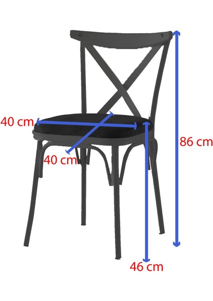 Mini 60 x 100 Milano Mdf Ortadan Açılır Masa 4 Ad Çapraz Sandalye 1 Ad Sırtsız Mini Bench