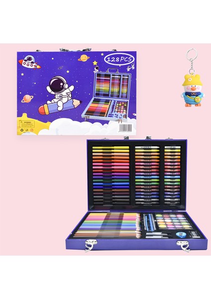 128PCS Çocuk Resim Araçları Seti Sanat Malzemeleri Boya Kalem Öğrenciler Için Özel (Yurt Dışından)