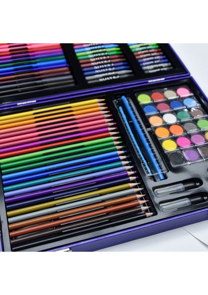 128PCS Çocuk Resim Araçları Seti Sanat Malzemeleri Boya Kalem Öğrenciler Için Özel (Yurt Dışından) modelleri