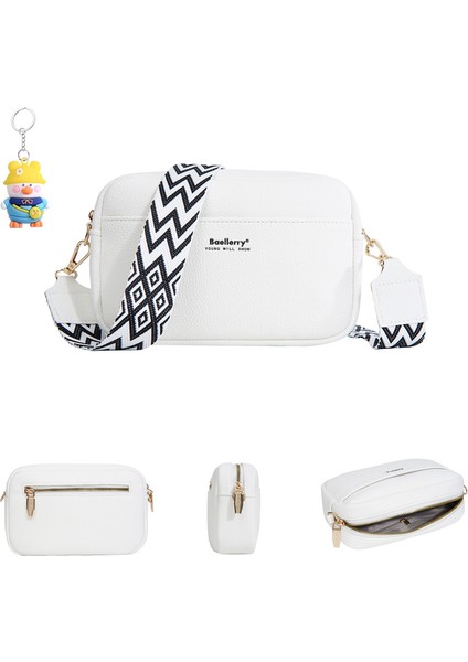 Bayan Çanta Büyük Kapasiteli Fermuarlı Omuz Crossbody Çanta Kadın Küçük Kare Çanta (Yurt Dışından)