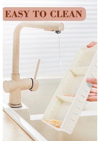 3 Adet Orta Boy Ayarlanabilir Beyaz Plastik Organizer & Çekmece Düzenleyici fırsatları