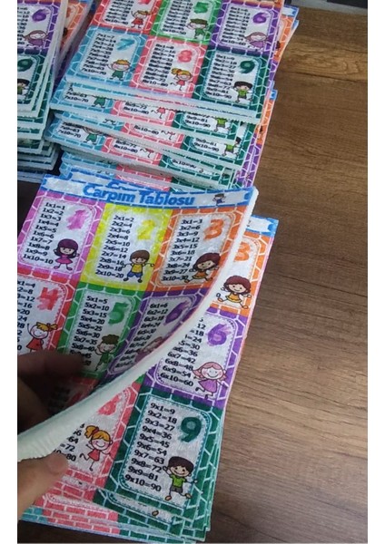 30 Adet Çarpım Tablosu Bez Halı Öğrencilere Karne Hediyeleri 20X25 fiyatları