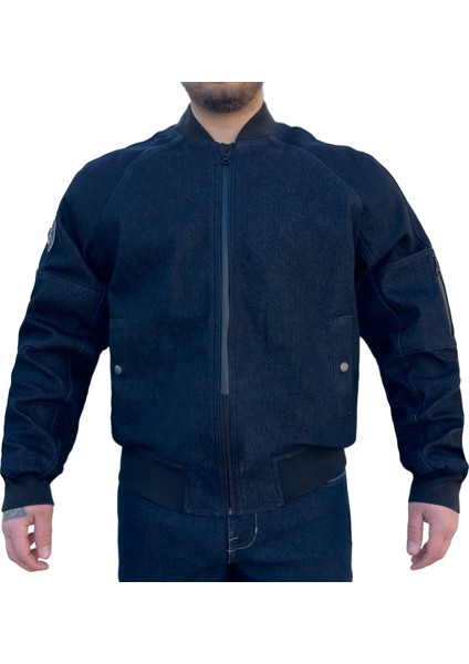 Night Flight Bomber Dark Blue Korumalı Motosiklet Montu modelleri