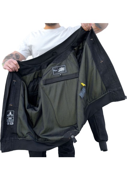 Night Flight Bomber Dark Blue Korumalı Motosiklet Montu fırsatları