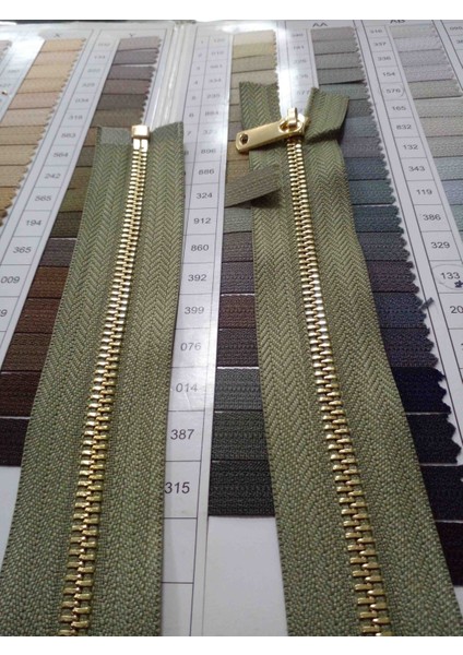 75 cm 1 Adet 5 No Metal Parlak Altın Diş Rengi Separe Fermuar 324 Renk
